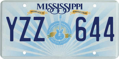 MS license plate YZZ644