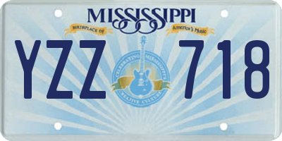 MS license plate YZZ718