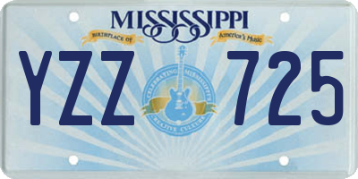 MS license plate YZZ725