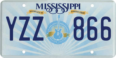 MS license plate YZZ866
