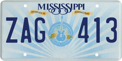 MS license plate ZAG413