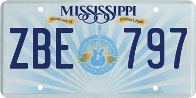 MS license plate ZBE797