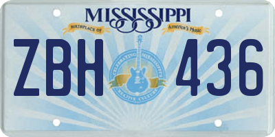 MS license plate ZBH436