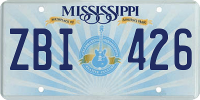 MS license plate ZBI426