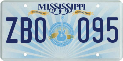 MS license plate ZBO095