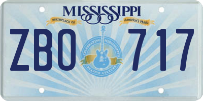 MS license plate ZBO717