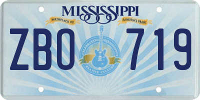 MS license plate ZBO719