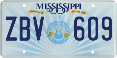MS license plate ZBV609