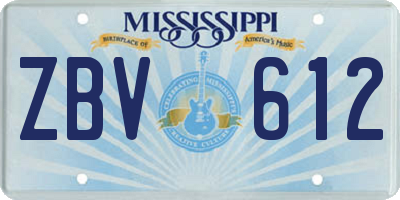 MS license plate ZBV612