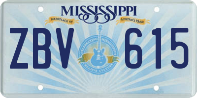 MS license plate ZBV615