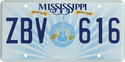 MS license plate ZBV616