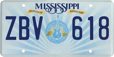 MS license plate ZBV618