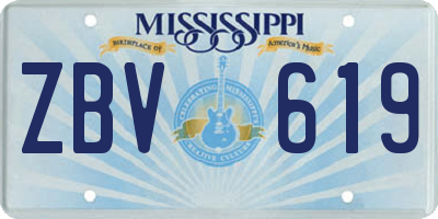MS license plate ZBV619