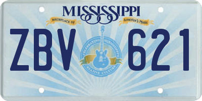 MS license plate ZBV621