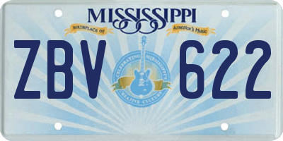 MS license plate ZBV622