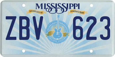 MS license plate ZBV623