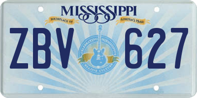 MS license plate ZBV627