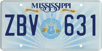 MS license plate ZBV631