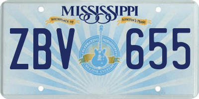 MS license plate ZBV655