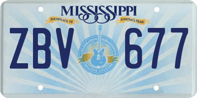 MS license plate ZBV677