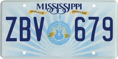 MS license plate ZBV679