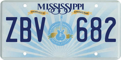 MS license plate ZBV682