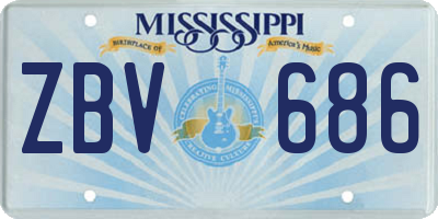 MS license plate ZBV686