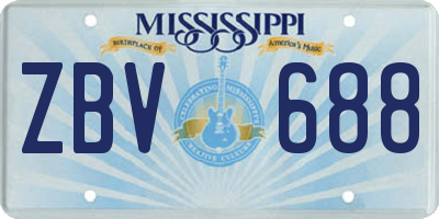 MS license plate ZBV688