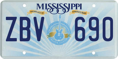 MS license plate ZBV690