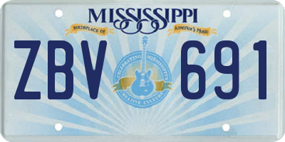 MS license plate ZBV691