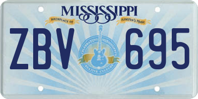 MS license plate ZBV695