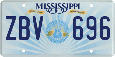 MS license plate ZBV696
