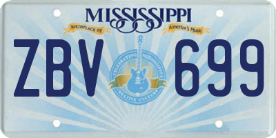 MS license plate ZBV699