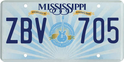 MS license plate ZBV705