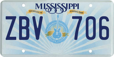 MS license plate ZBV706