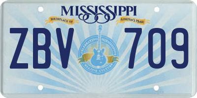 MS license plate ZBV709