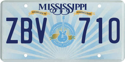 MS license plate ZBV710