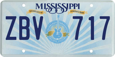 MS license plate ZBV717