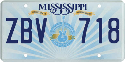 MS license plate ZBV718