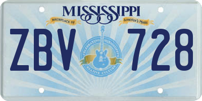 MS license plate ZBV728