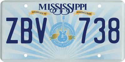 MS license plate ZBV738