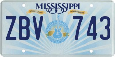 MS license plate ZBV743