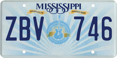 MS license plate ZBV746