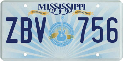MS license plate ZBV756
