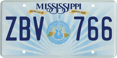 MS license plate ZBV766