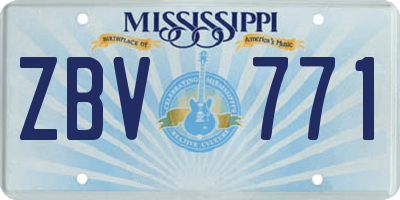MS license plate ZBV771