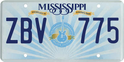 MS license plate ZBV775