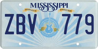 MS license plate ZBV779