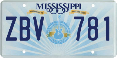 MS license plate ZBV781