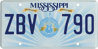 MS license plate ZBV790